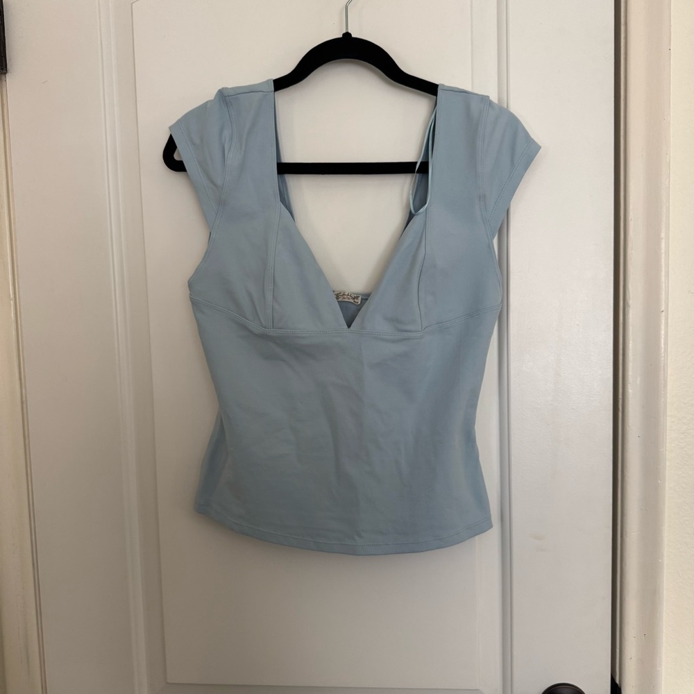 Free People Sky Blue Blouse